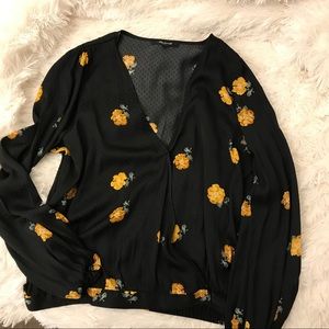 MADEWELL NWOT SILKY FLOWER BLOUSE